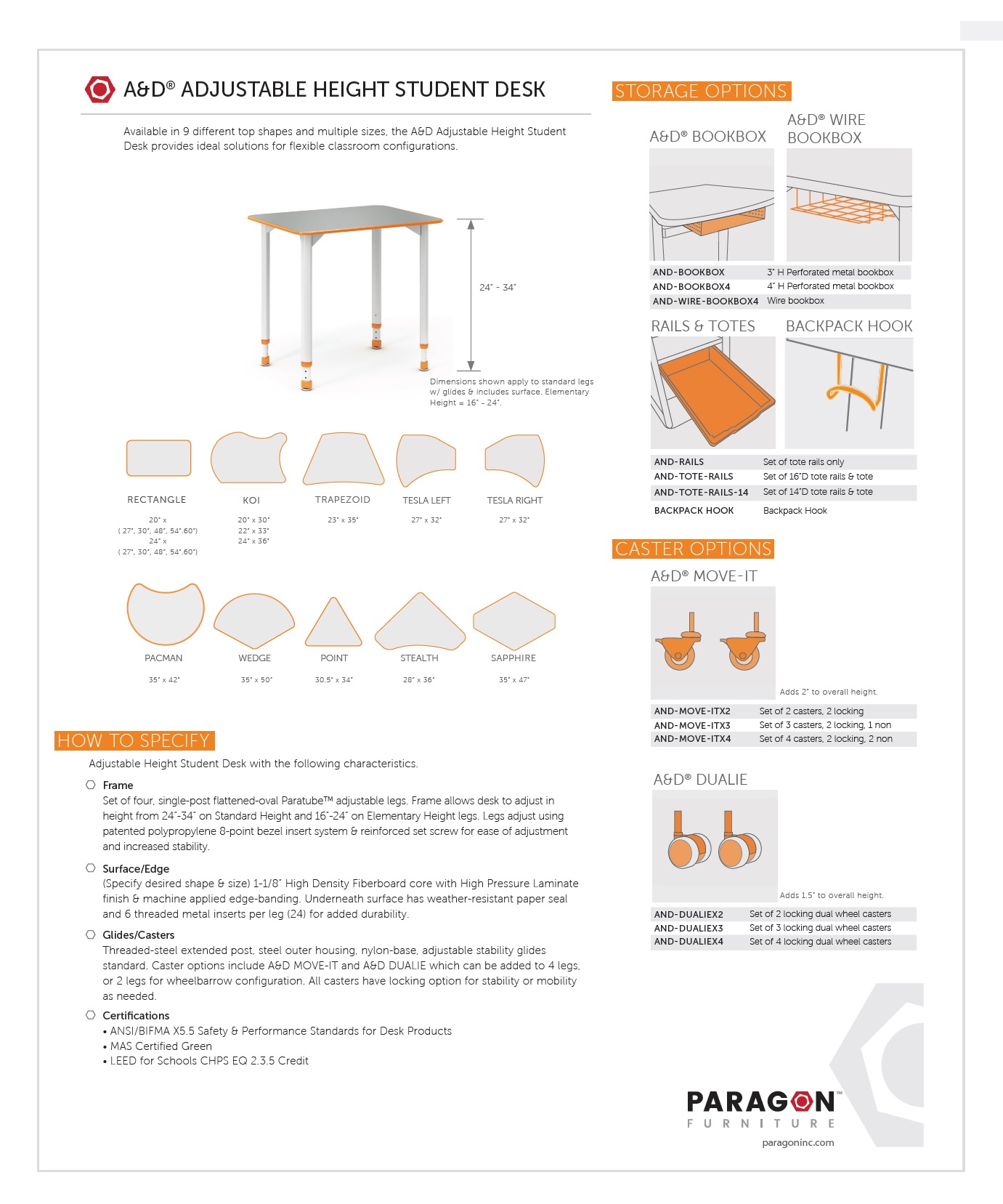 Adjustable-Height-Student-Desk-Cut-Sheet-Paragon-Furniture