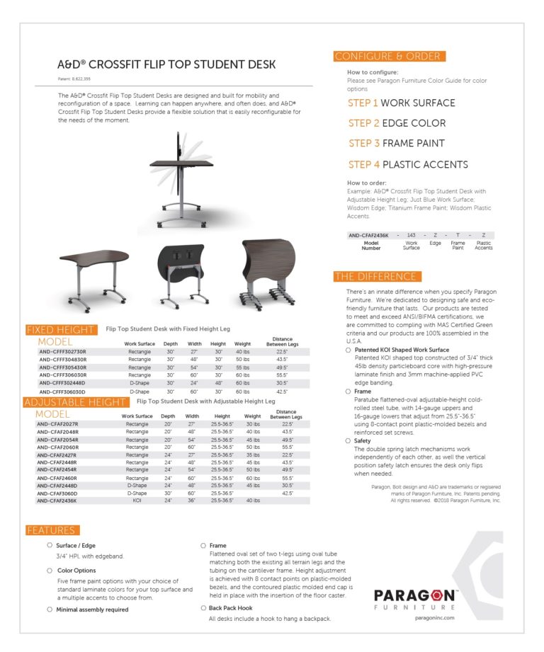 Crossfit-Flip-Top-Student-Desk-Table-Cut-Sheet-Paragon-Furniture