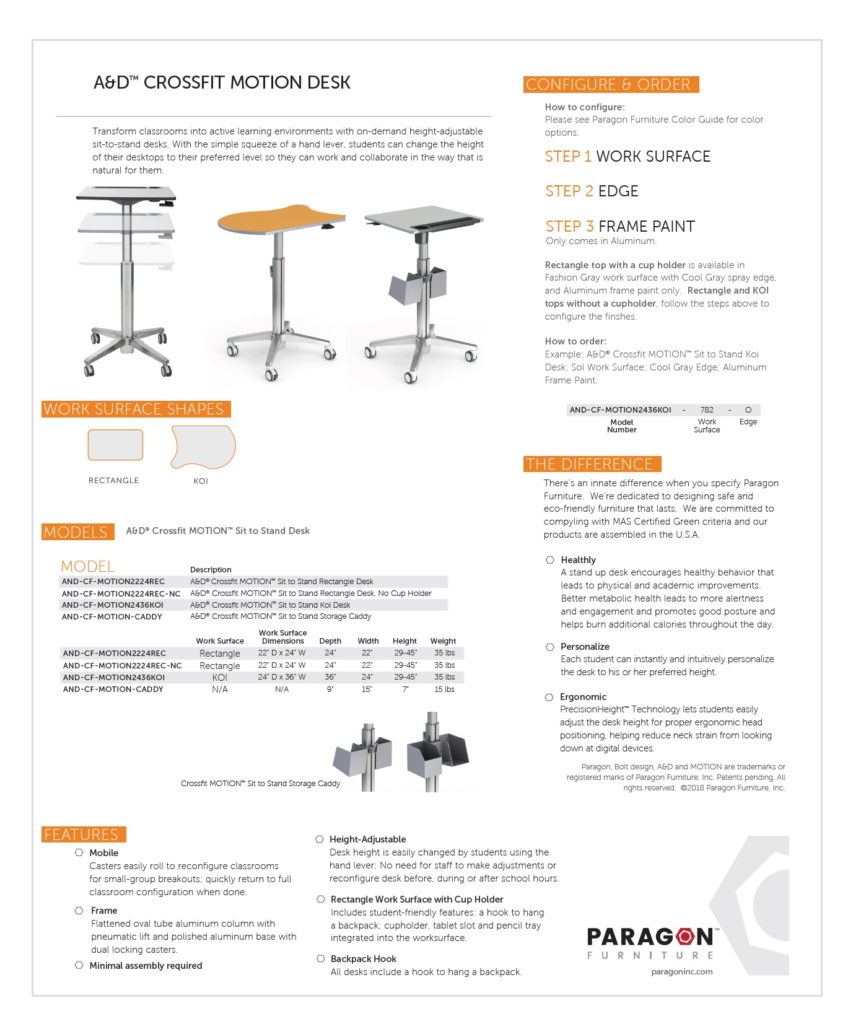 Crossfit-Motion-Sit-to-Stand-Desk-Cut-Sheet-Paragon-Furniture